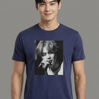 Camiseta Jimin BTS Photo B&W azul