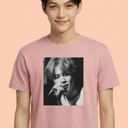 Camiseta Jimin BTS Photo B&W rosa