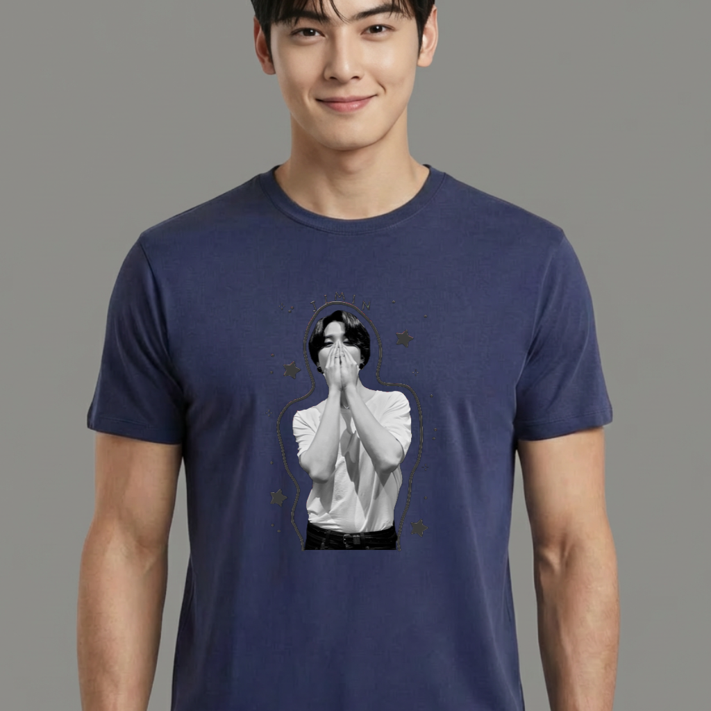 Camiseta camiseta-basica-jimin-bts-stars - Azul
