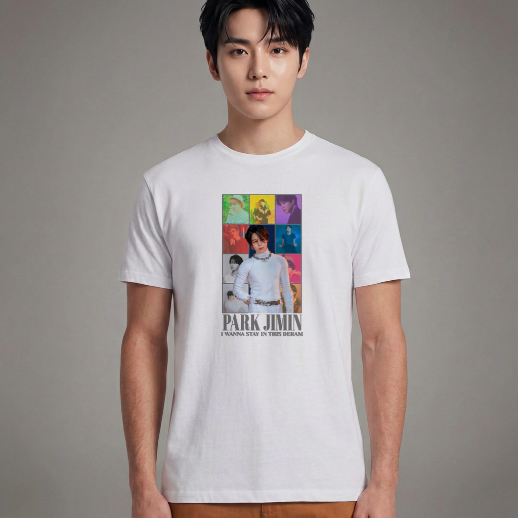 Camiseta Jimin BTS The Eras branca