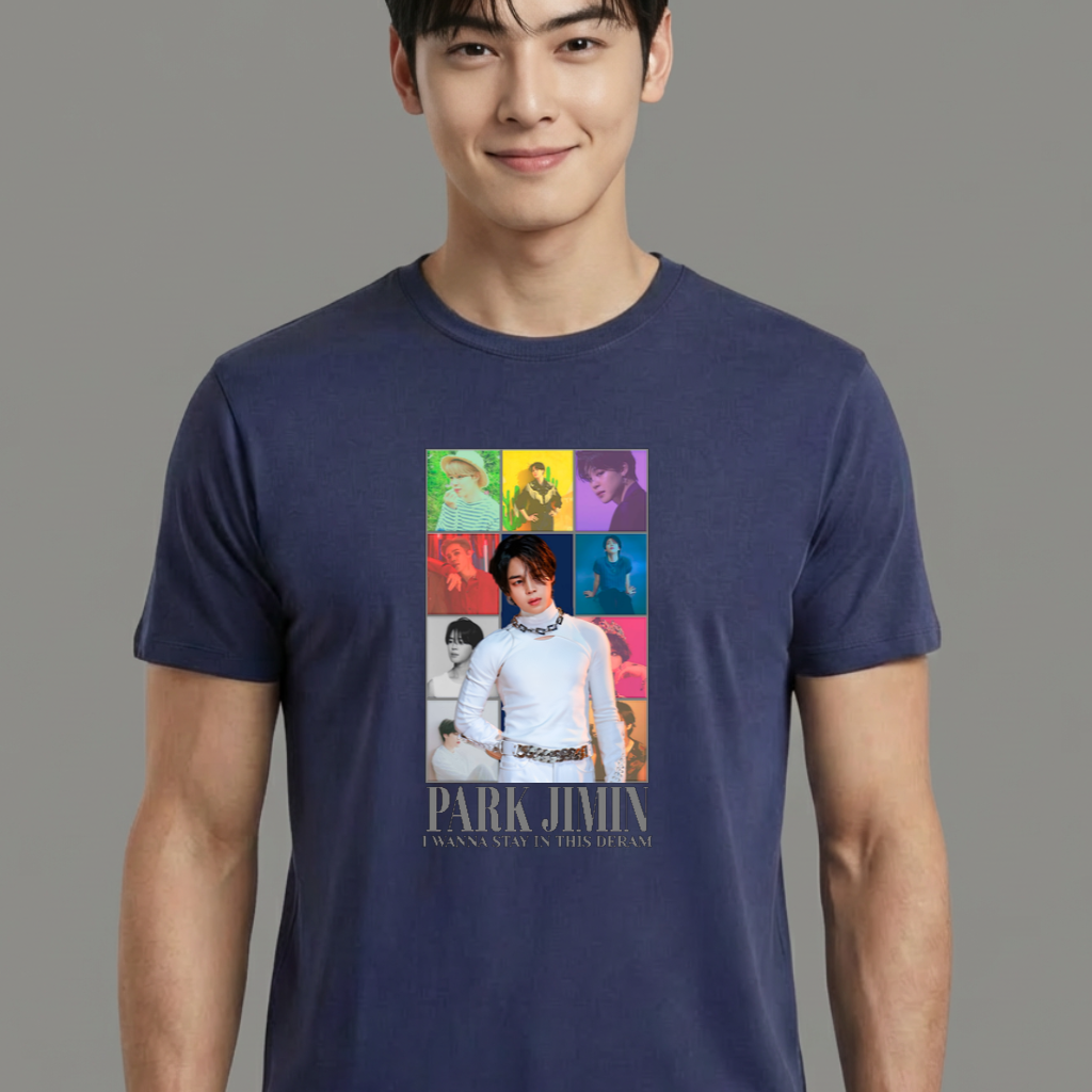 Camiseta camiseta-basica-jimin-bts-the-eras - Azul