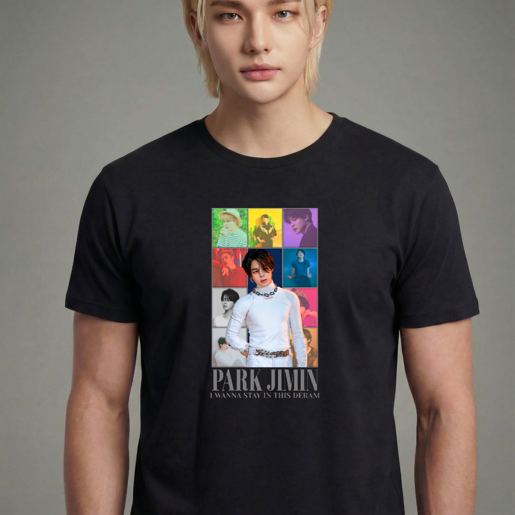 Camiseta camiseta-basica-jimin-bts-the-eras - Preta