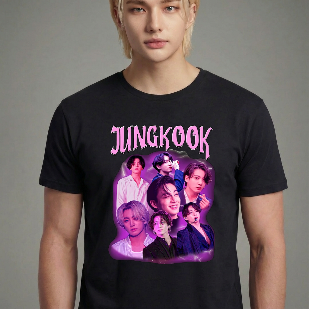 Camiseta camiseta-basica-jungkook-bts - Preta