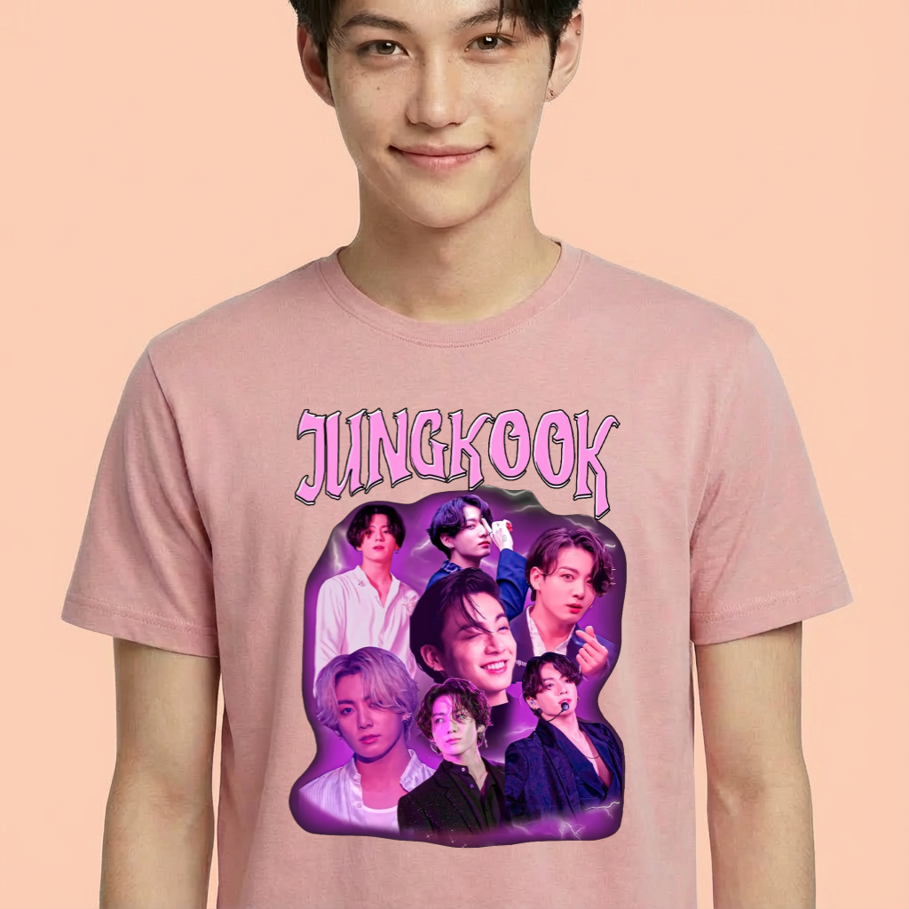 Camiseta camiseta-basica-jungkook-bts - Rosa
