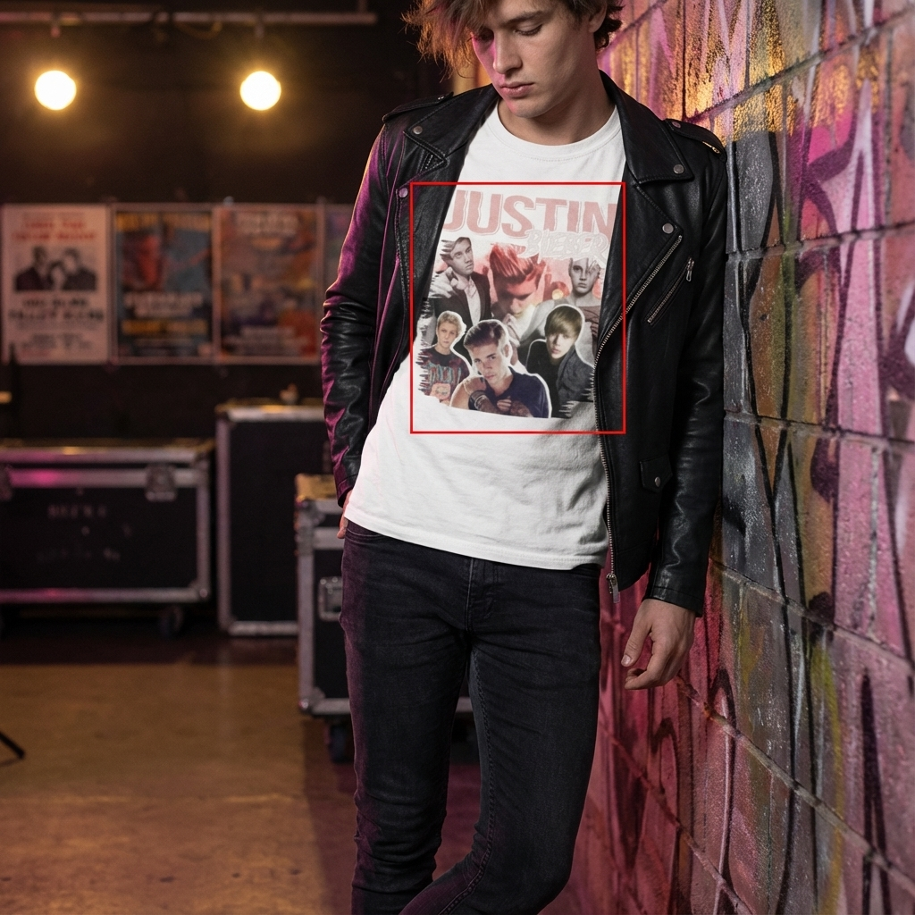 Camiseta Básica Justin Bieber Collab - Branca