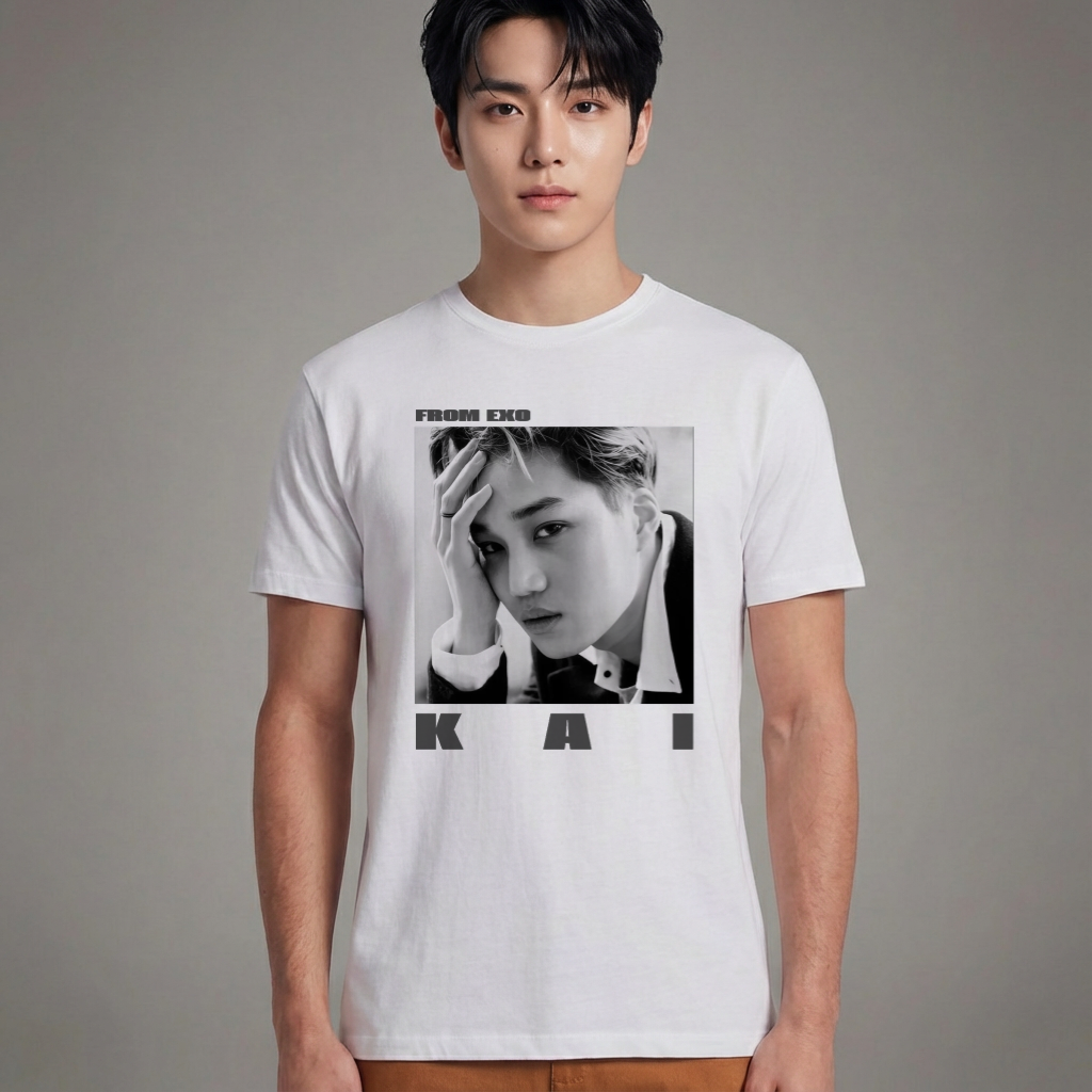 Camiseta Básica Kai Exo - Branca