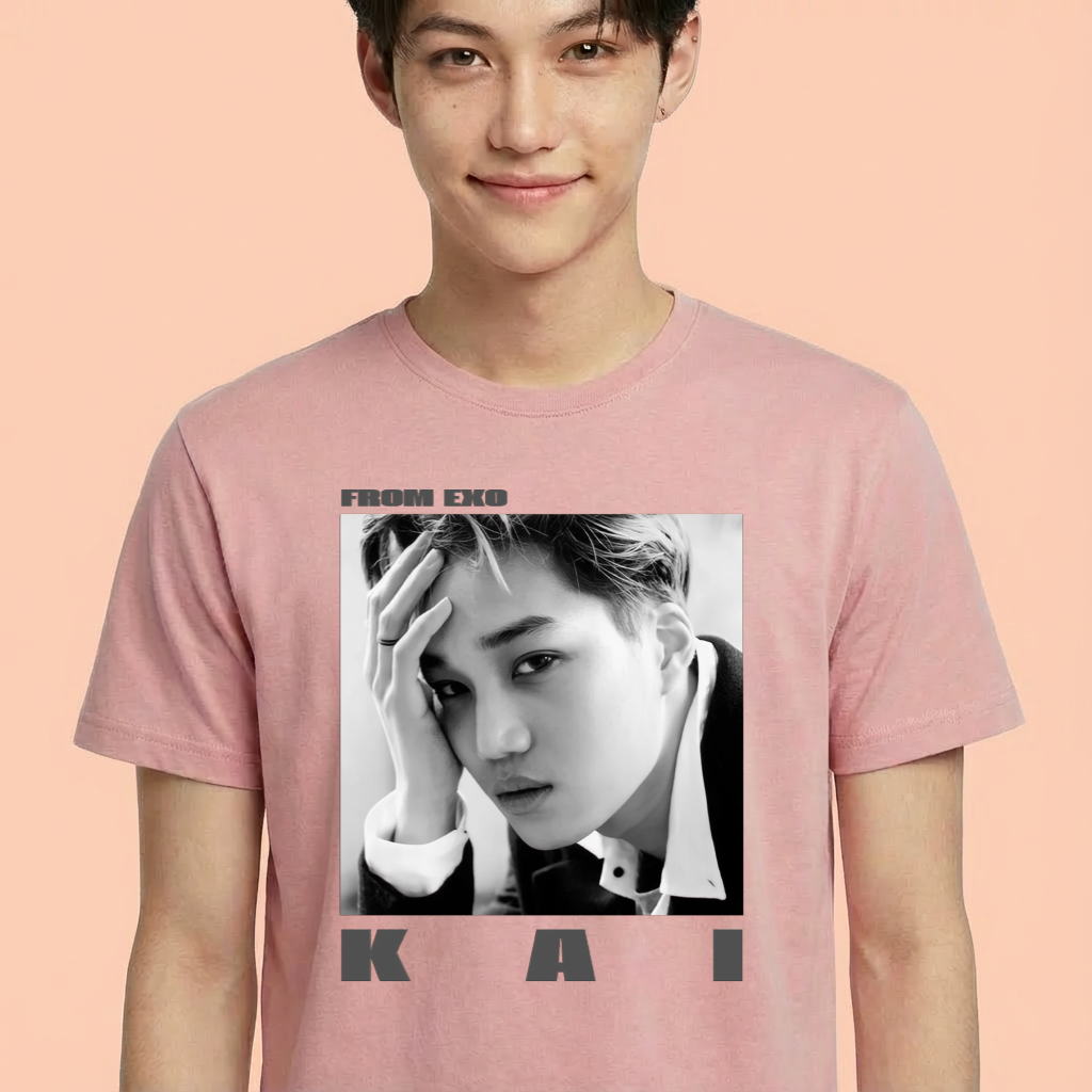 Camiseta camiseta-basica-kai-exo - Rosa