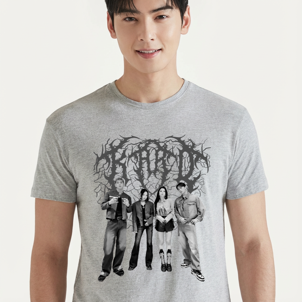 Camiseta camiseta-basica-kard-in-flames - Cinza