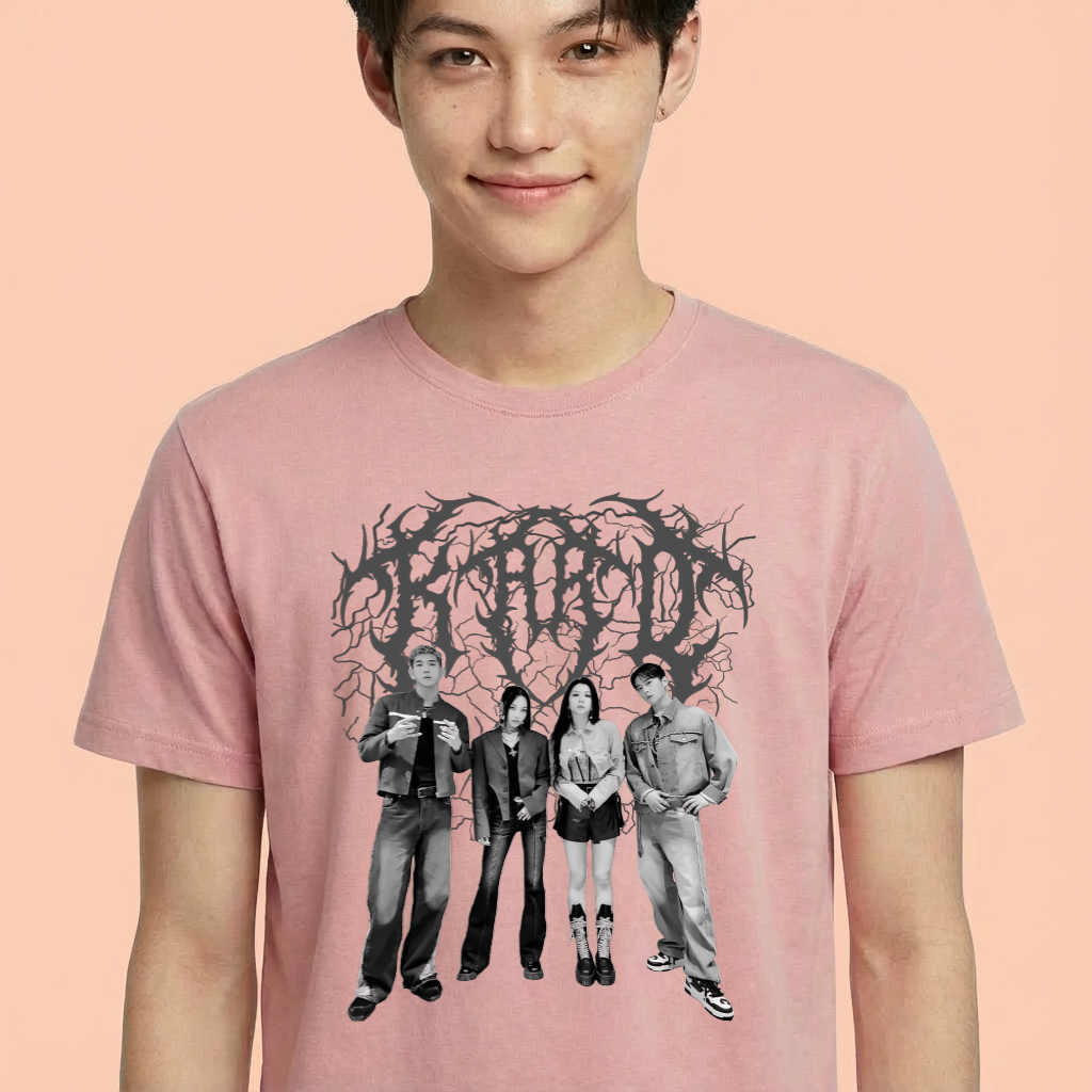 Camiseta camiseta-basica-kard-in-flames - Rosa