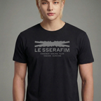 Camiseta Le Sserafim Logo preta