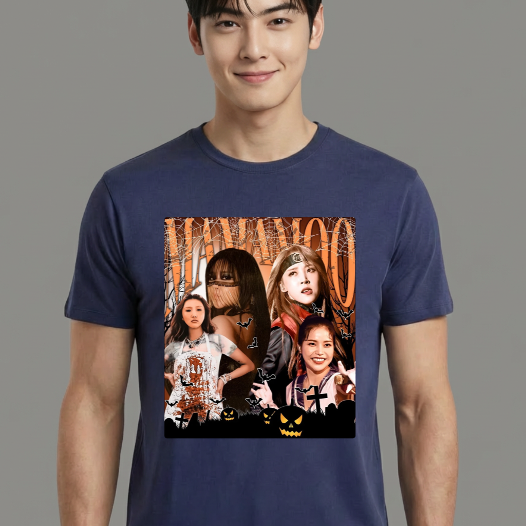 Camiseta camiseta-basica-mamamoo-halloween - Azul