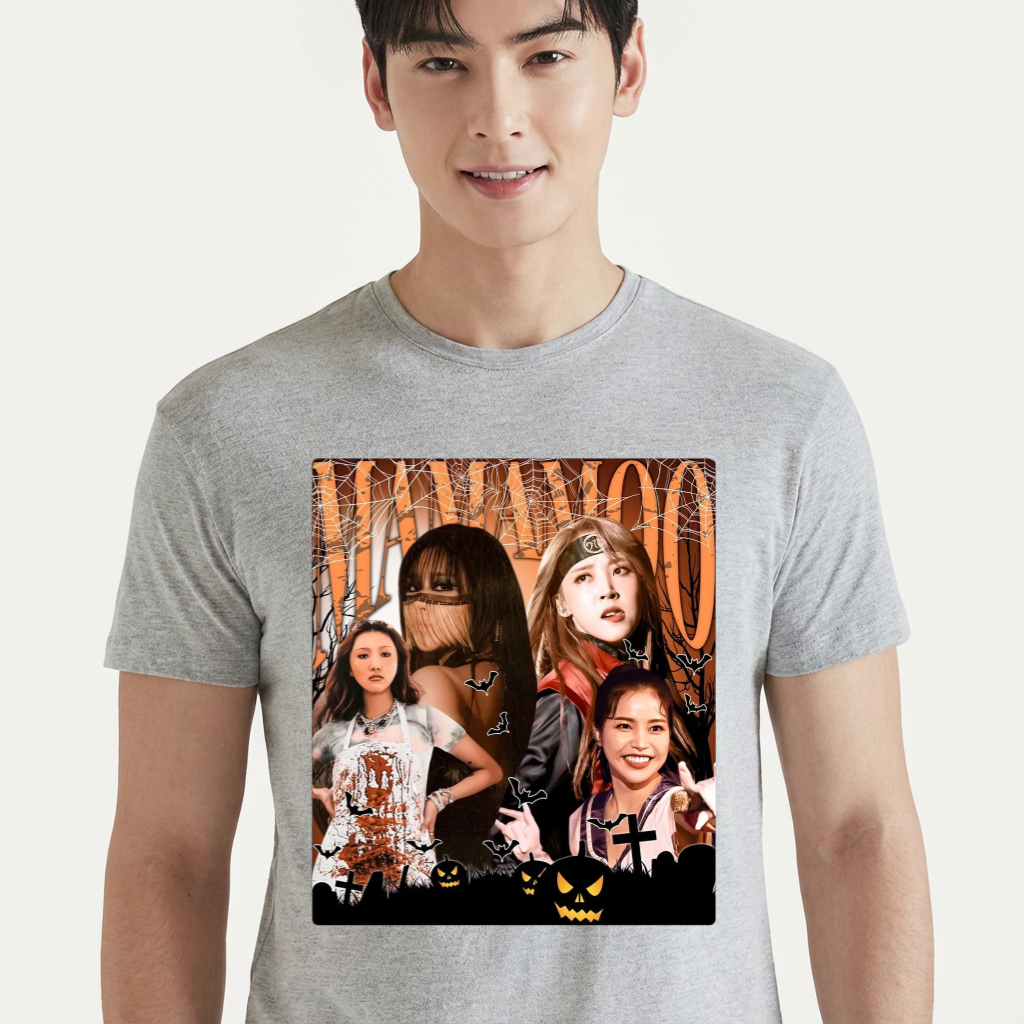 Camiseta camiseta-basica-mamamoo-halloween - Cinza