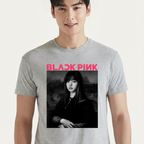 Camiseta MonaLisa BLACKPINK cinza