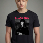 Camiseta MonaLisa BLACKPINK preta