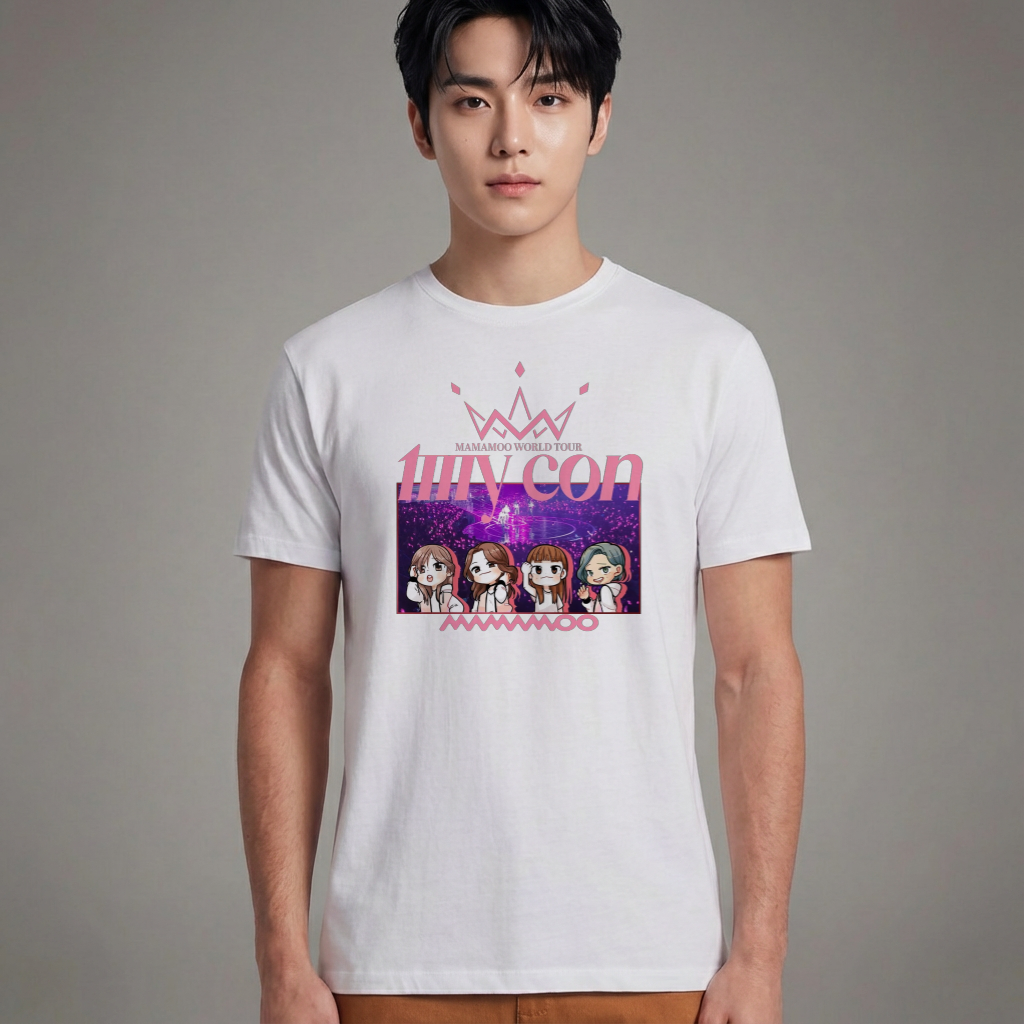 Camiseta Básica My Con Mamamoo - Branca