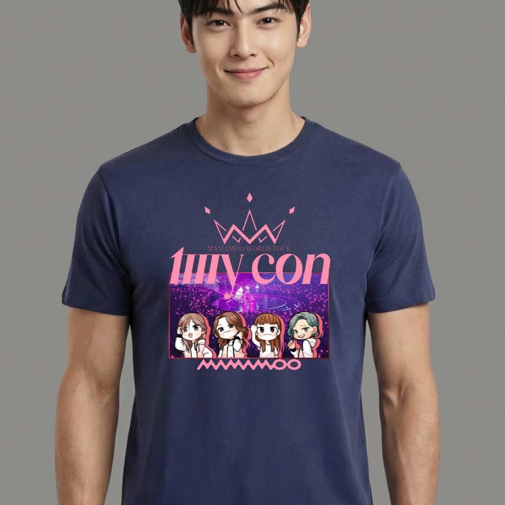 Camiseta camiseta-basica-my-con-mamamoo - Azul
