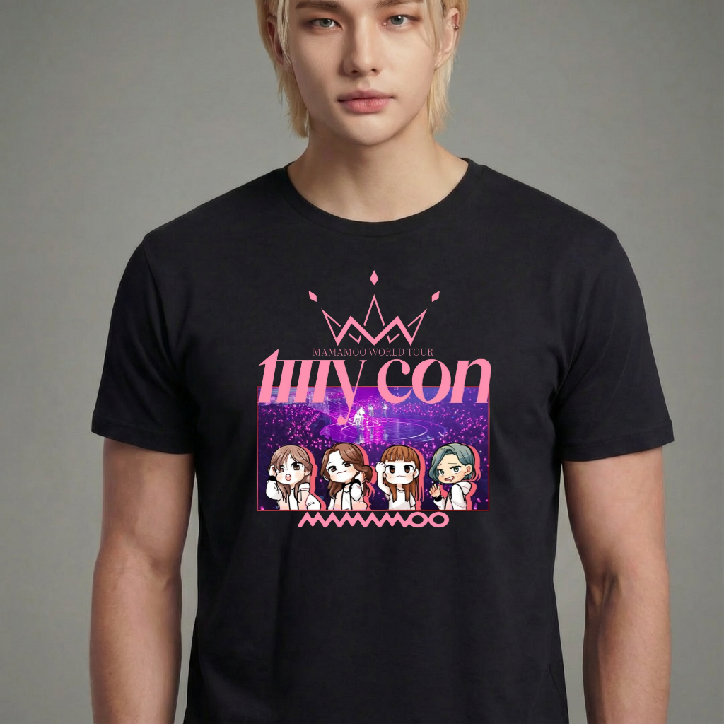 Camiseta camiseta-basica-my-con-mamamoo - Preta