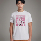 Camiseta Names Graphic BLACKPINK branca