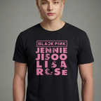 Camiseta Names Graphic BLACKPINK preta