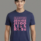 Camiseta Names Graphic BLACKPINK azul