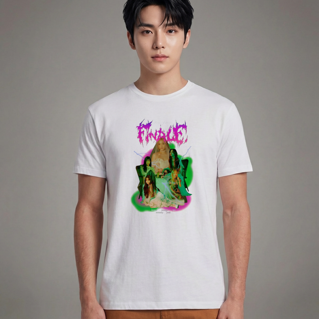 Camiseta Básica Red Velvet Finale - Branca