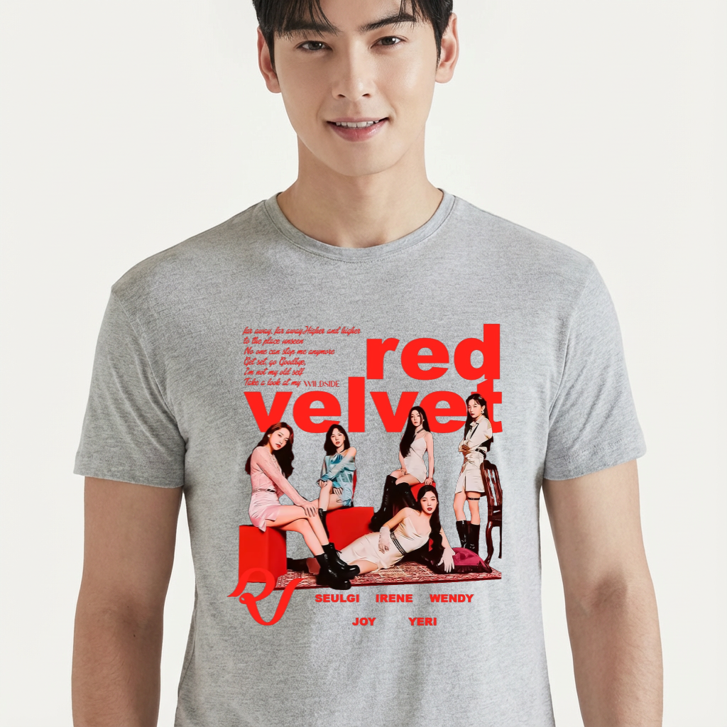 Camiseta camiseta-basica-red-velvet-graphic - Cinza