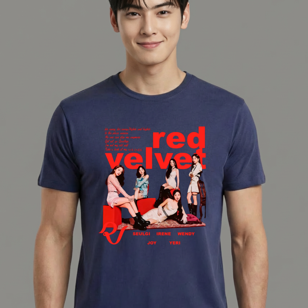 Camiseta camiseta-basica-red-velvet-graphic - Azul
