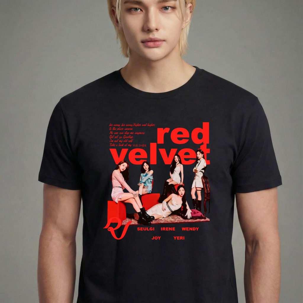 Camiseta camiseta-basica-red-velvet-graphic - Preta