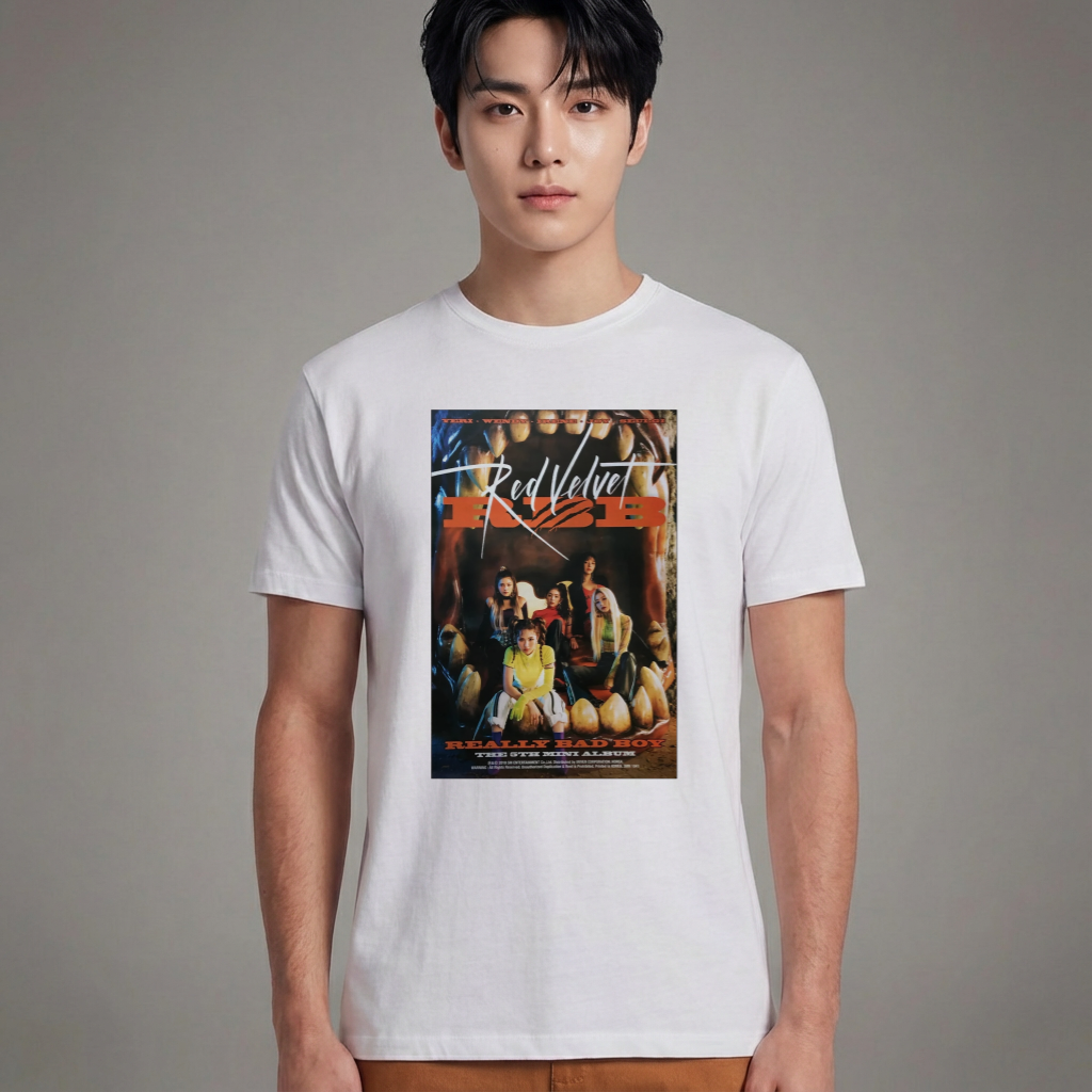 Camiseta Básica Red Velvet Really Bad Boy - Branca
