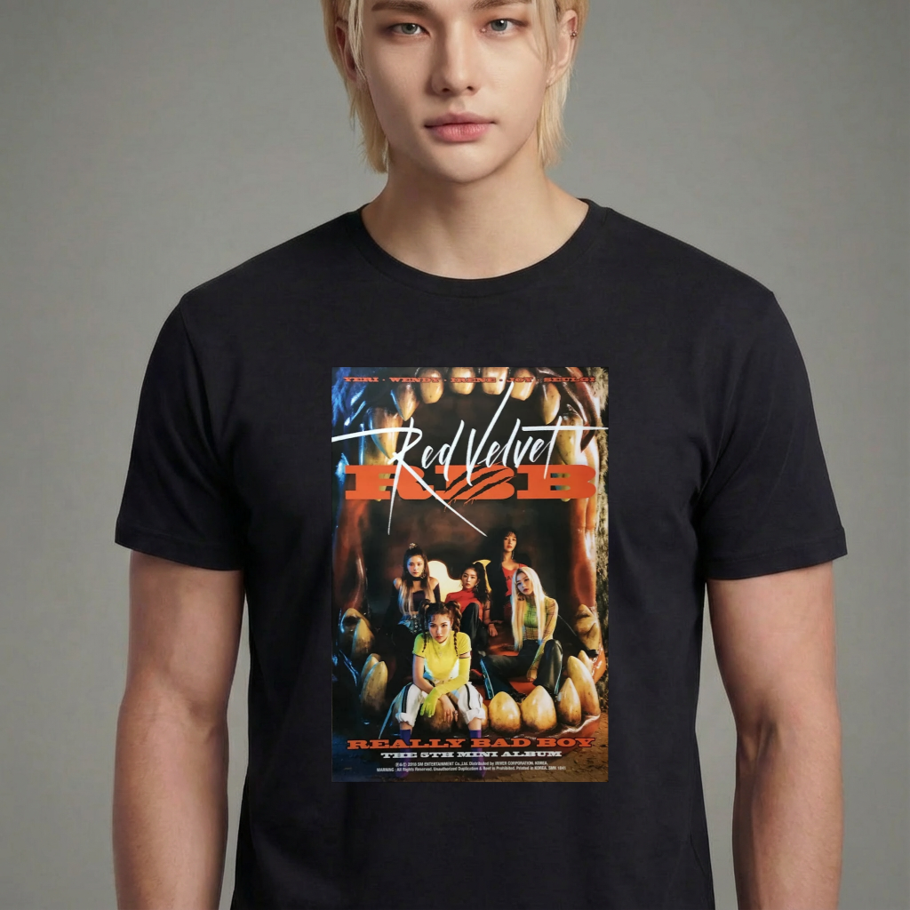 Camiseta camiseta-basica-red-velvet-really-bad-boy - Preta