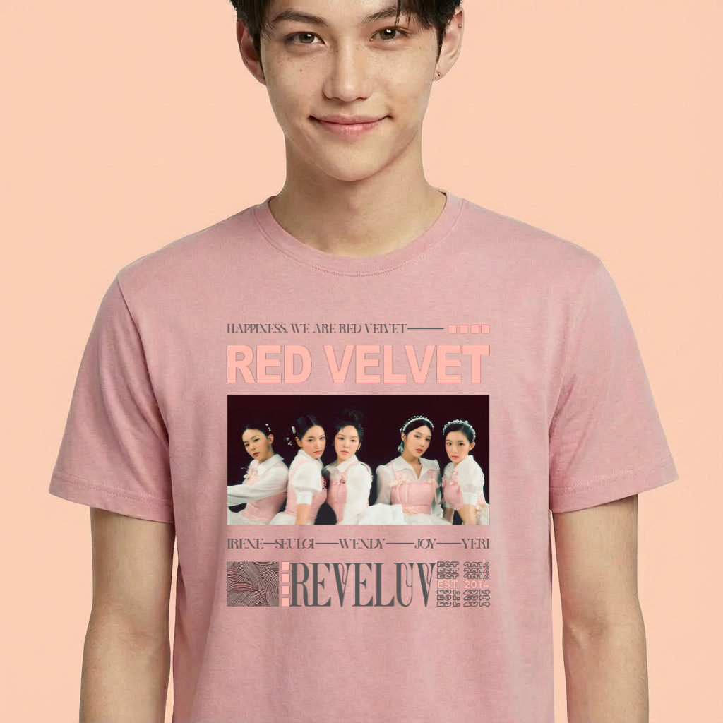 Camiseta Red Velvet Reveluv rosa