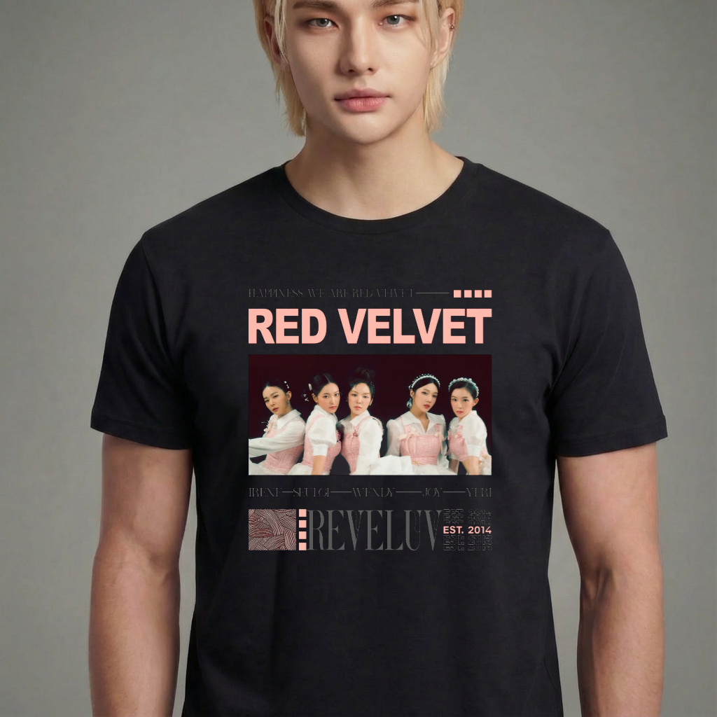 Camiseta camiseta-basica-red-velvet-reveluv - Preta