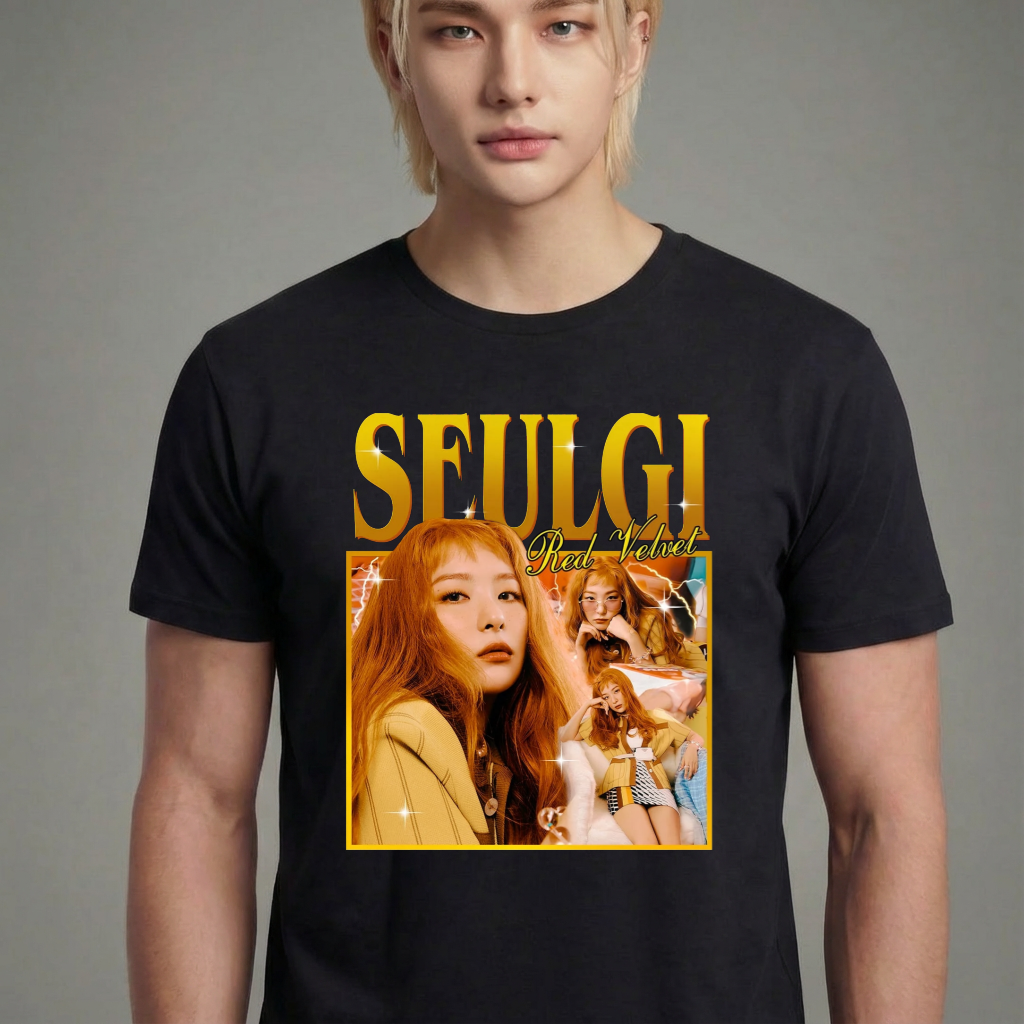 Camiseta camiseta-basica-red-velvet-seulgi - Preta
