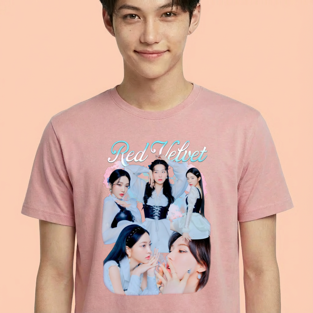 Camiseta Red Velvet Vintage rosa