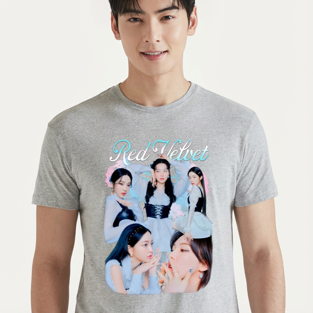 Camiseta camiseta-basica-red-velvet-vintage - Cinza