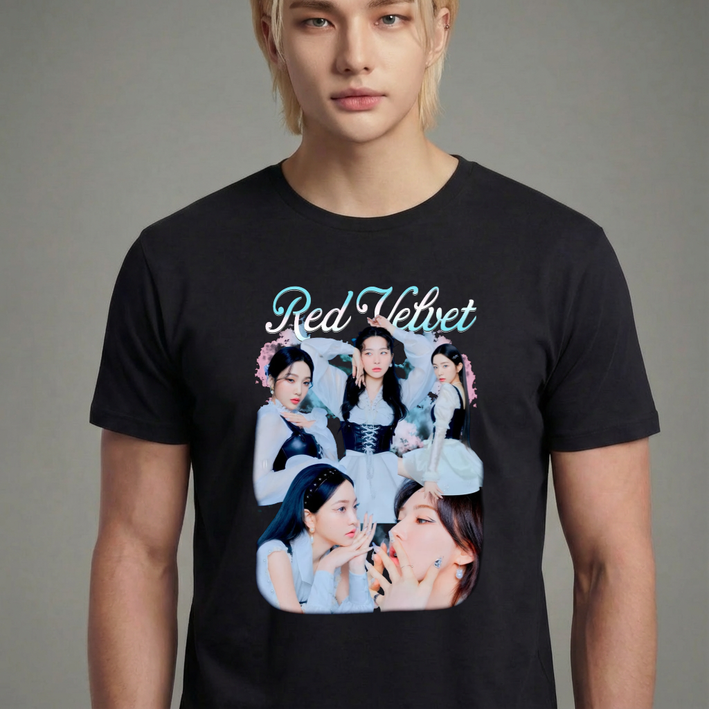 Camiseta camiseta-basica-red-velvet-vintage - Preta