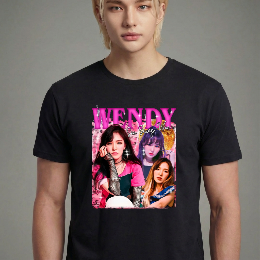 Camiseta camiseta-basica-red-velvet-wendy - Preta