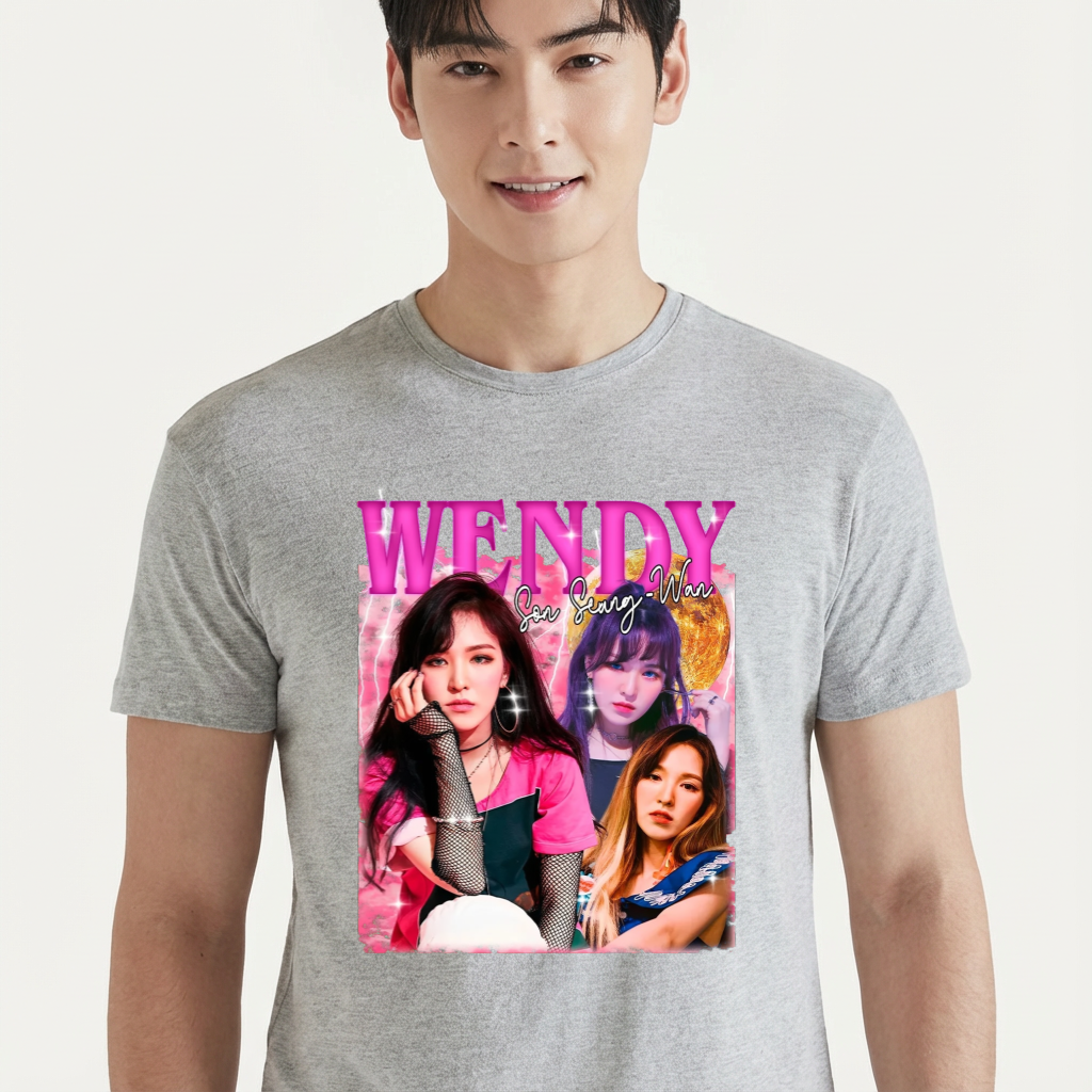 Camiseta camiseta-basica-red-velvet-wendy - Cinza