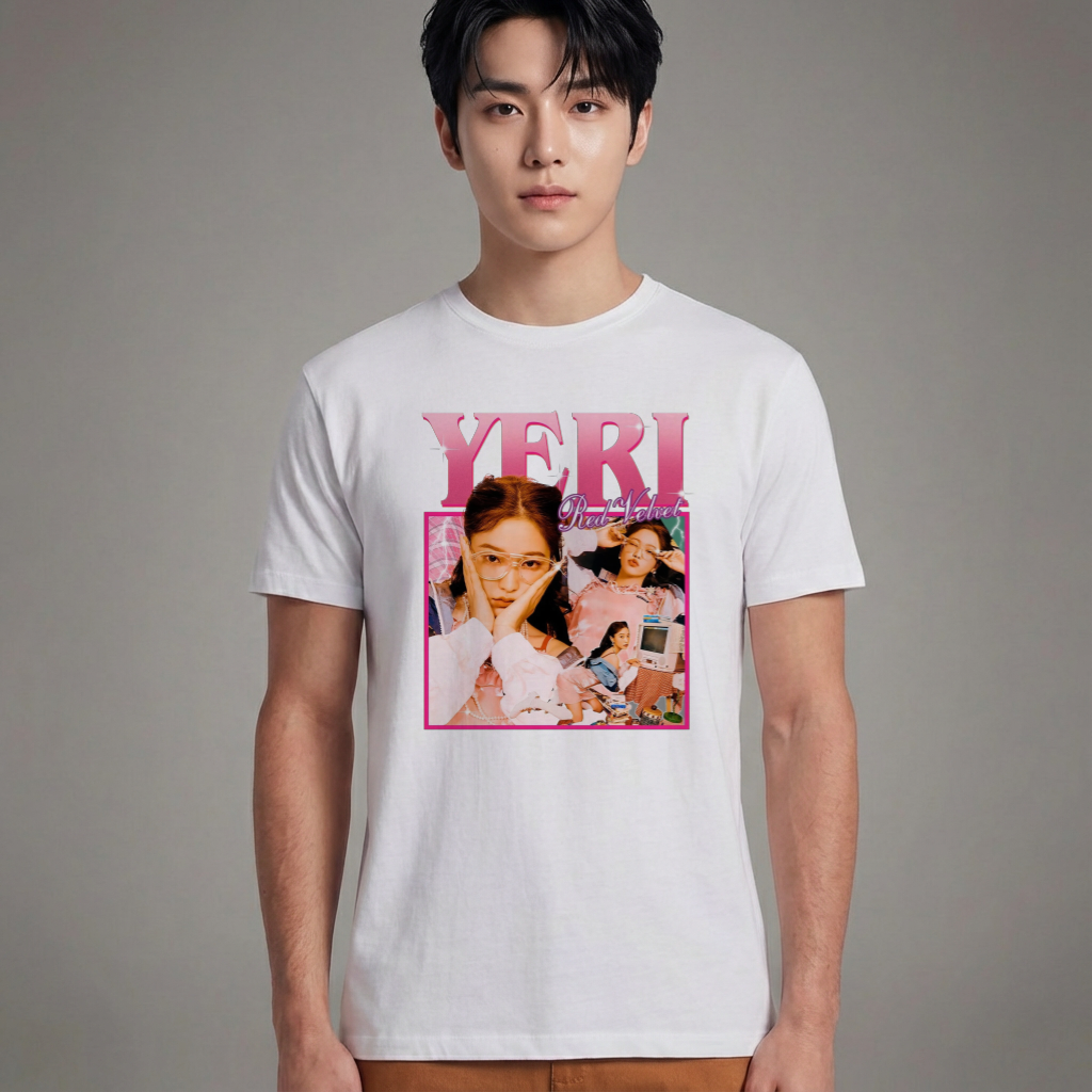 Camiseta Básica Red Velvet Yeri - Branca