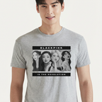Camiseta Revolution Design BLACKPINK cinza