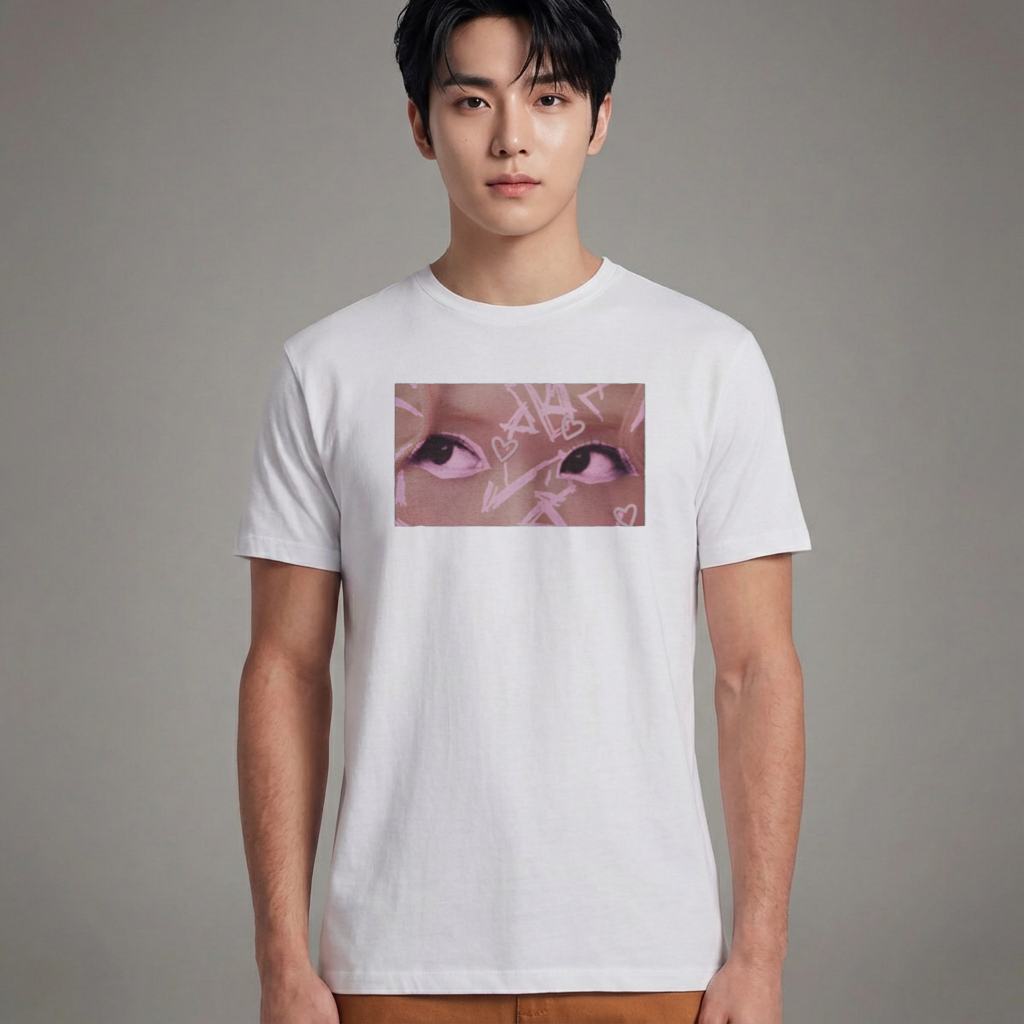 Camiseta Básica Rosé Eyes Blackpink - Branca