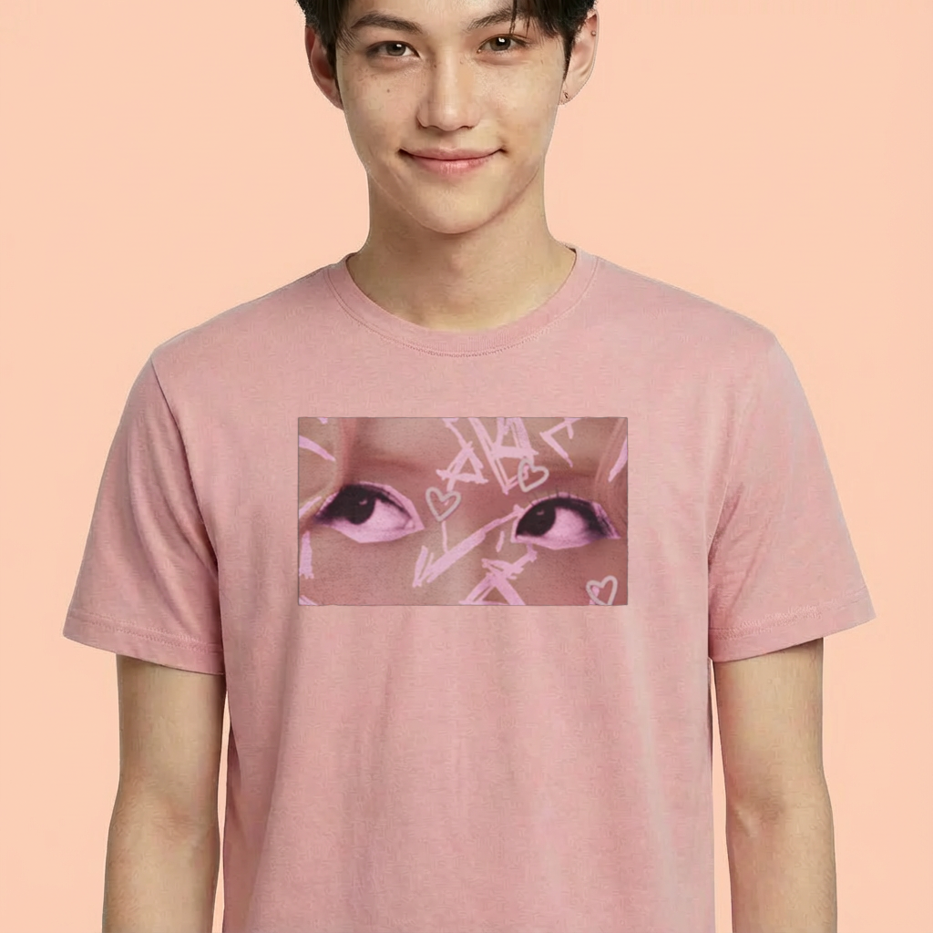 Camiseta camiseta-basica-rose-eyes-blackpink - Rosa