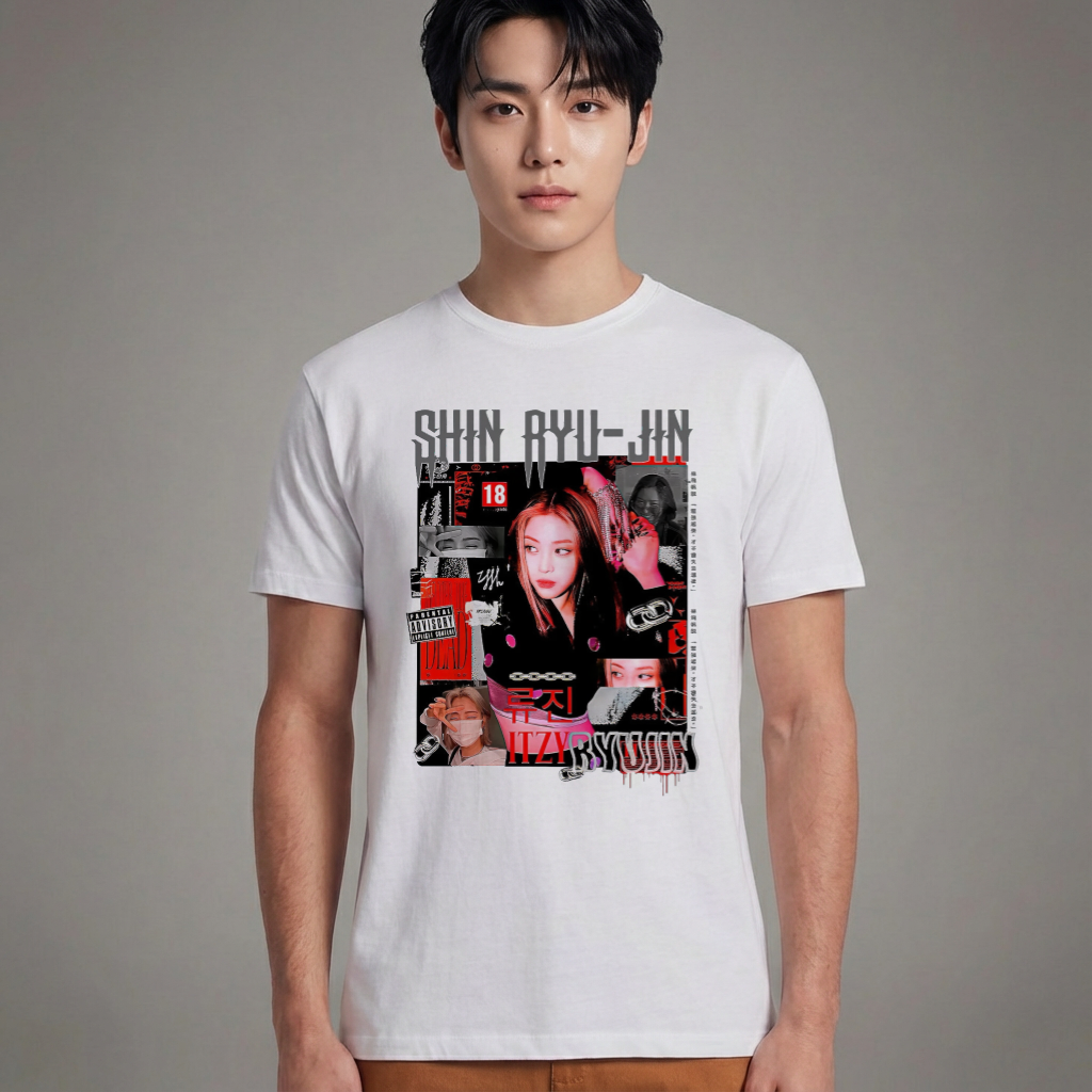 Camiseta Básica Ryujin Itzy - Branca