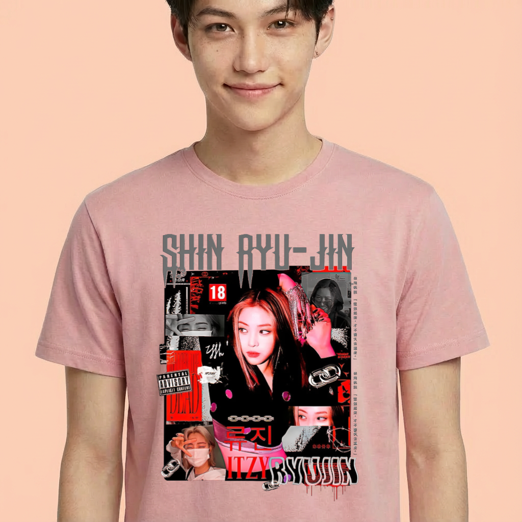 Camiseta camiseta-basica-ryujin-itzy - Rosa