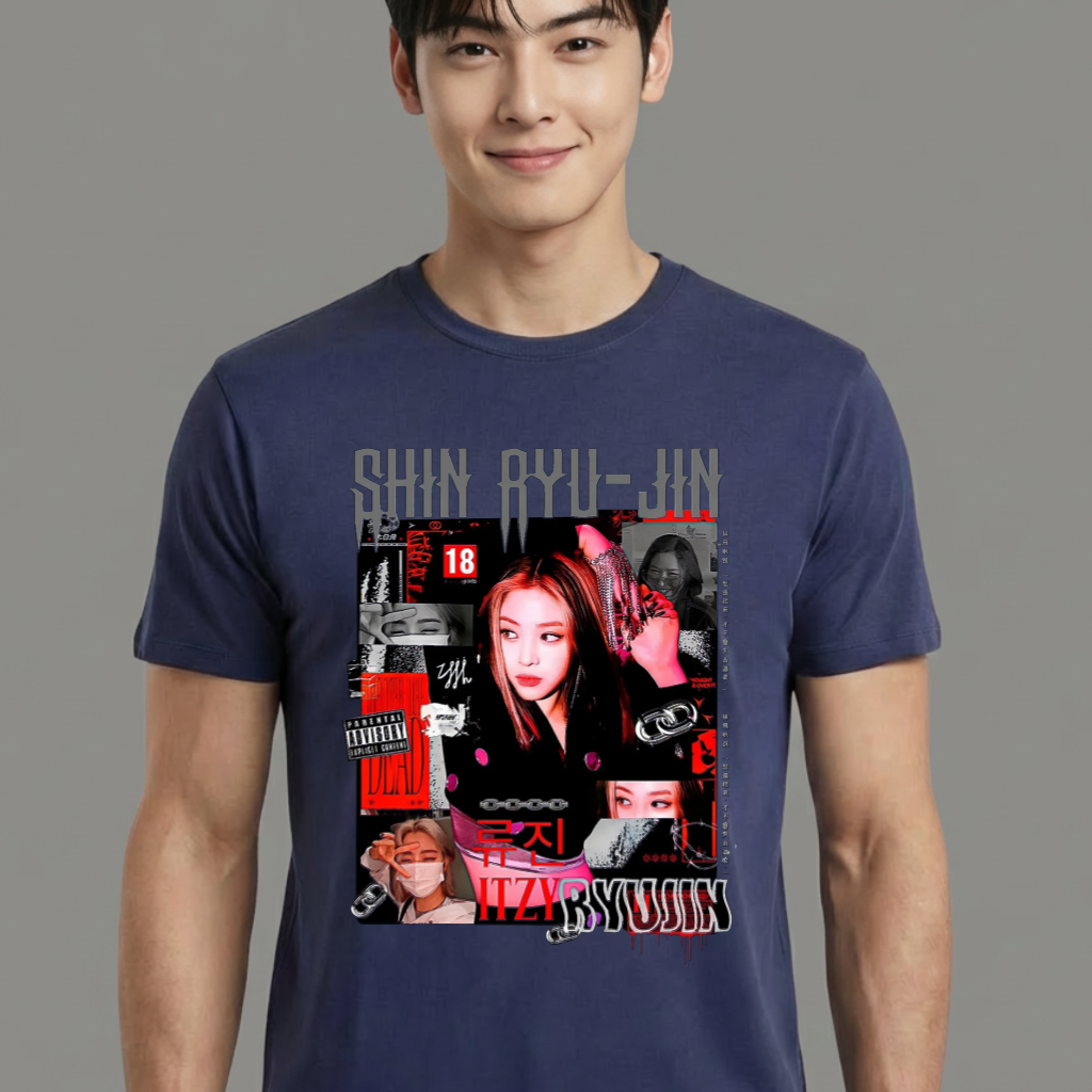 Camiseta Ryujin ITZY azul