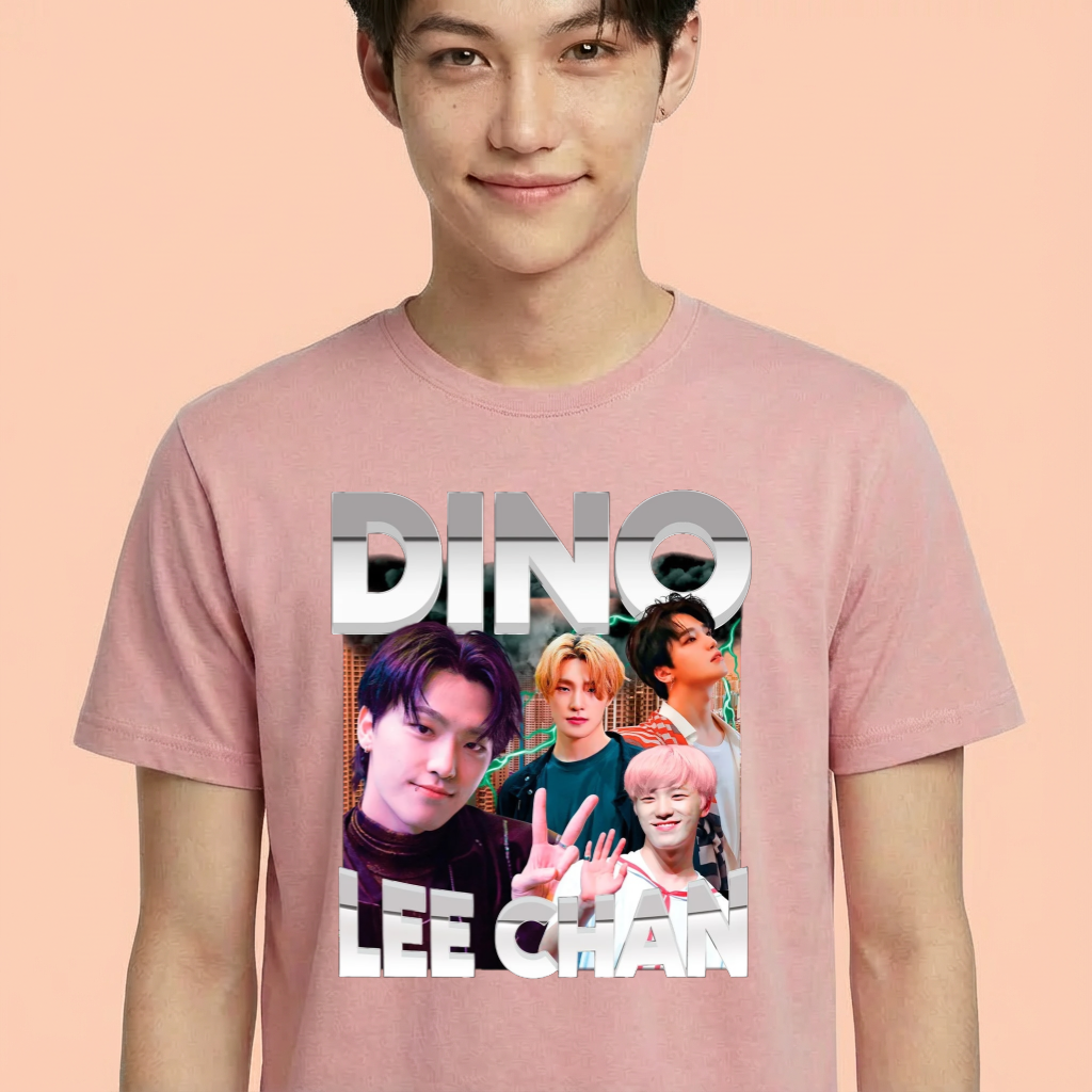 Camiseta Seventeen Dino rosa