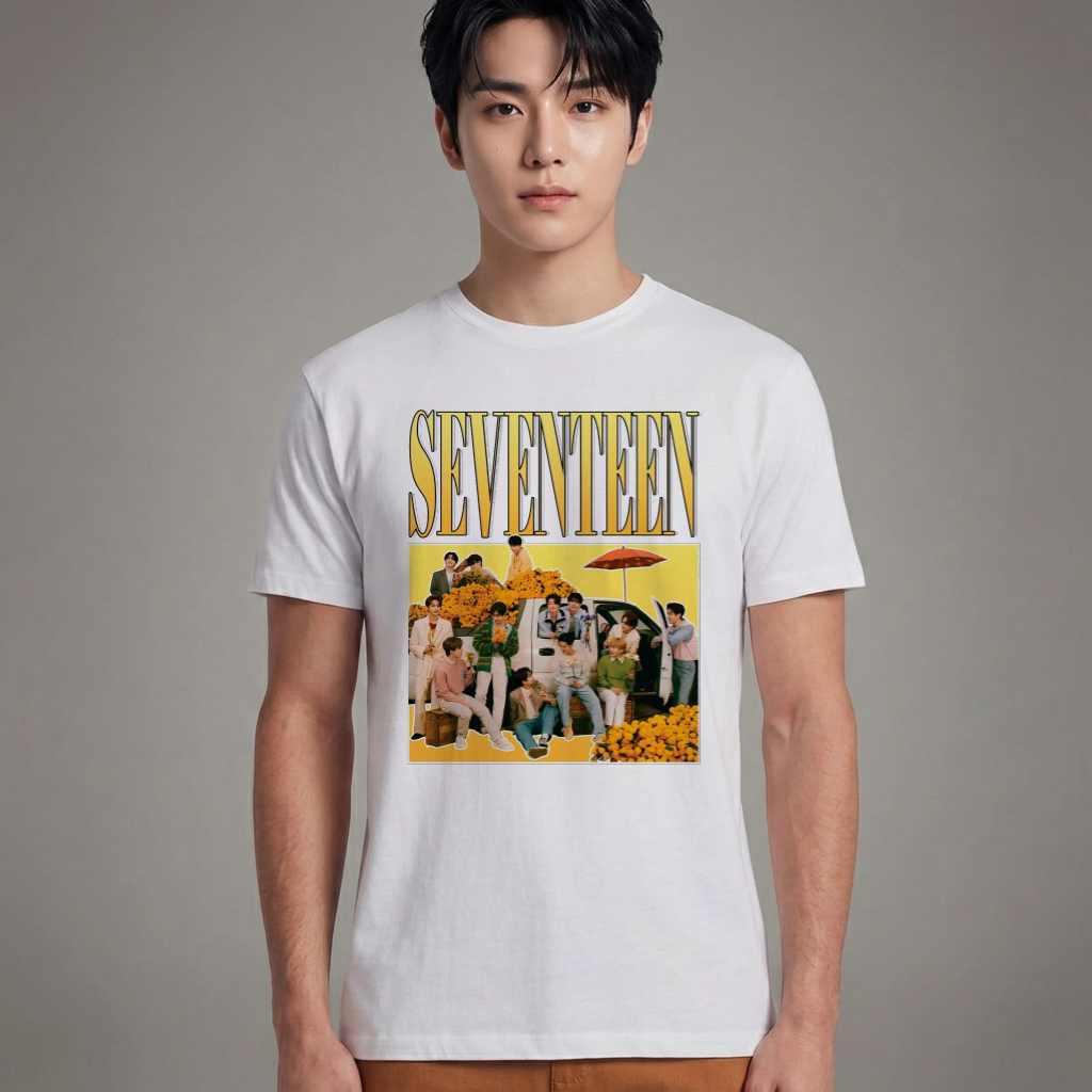 Camiseta Básica Seventeen Group - Branca
