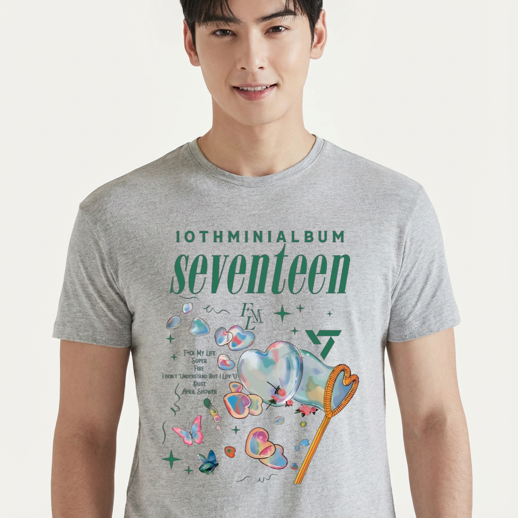 Camiseta Seventeen Iot Minhial Album cinza