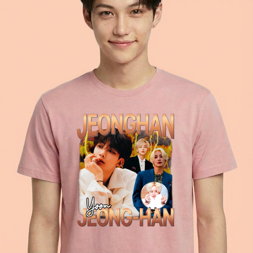 Camiseta camiseta-basica-seventeen-jeonghan - Rosa