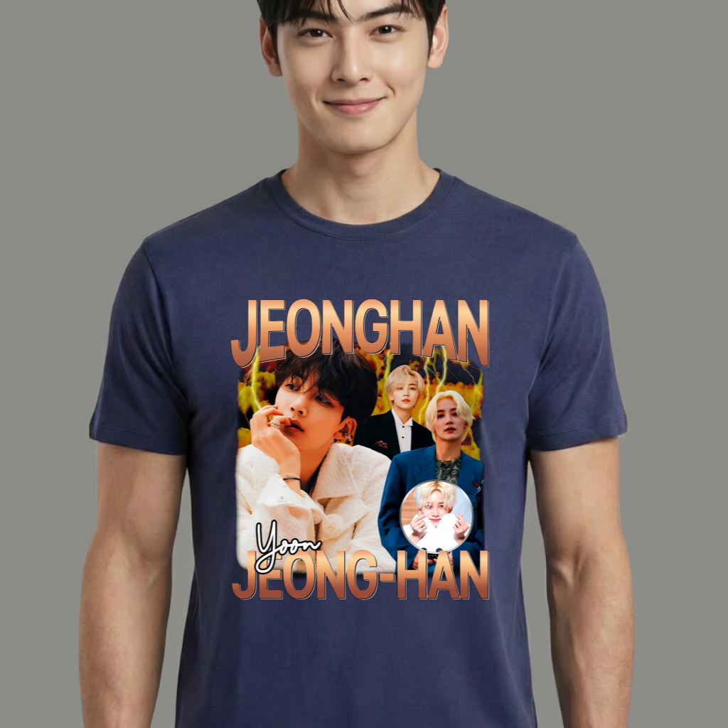 Camiseta camiseta-basica-seventeen-jeonghan - Azul